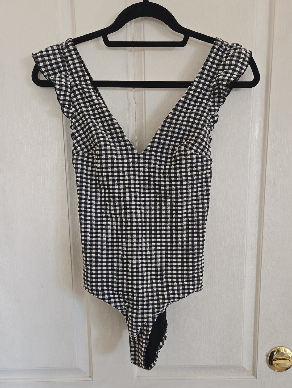 & Other Stories Black & White Gingham 1 PIECE BATHING SUIT 2
